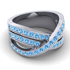 Swiss Blue Topaz Band