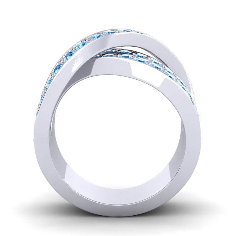 Swiss Blue Topaz Band