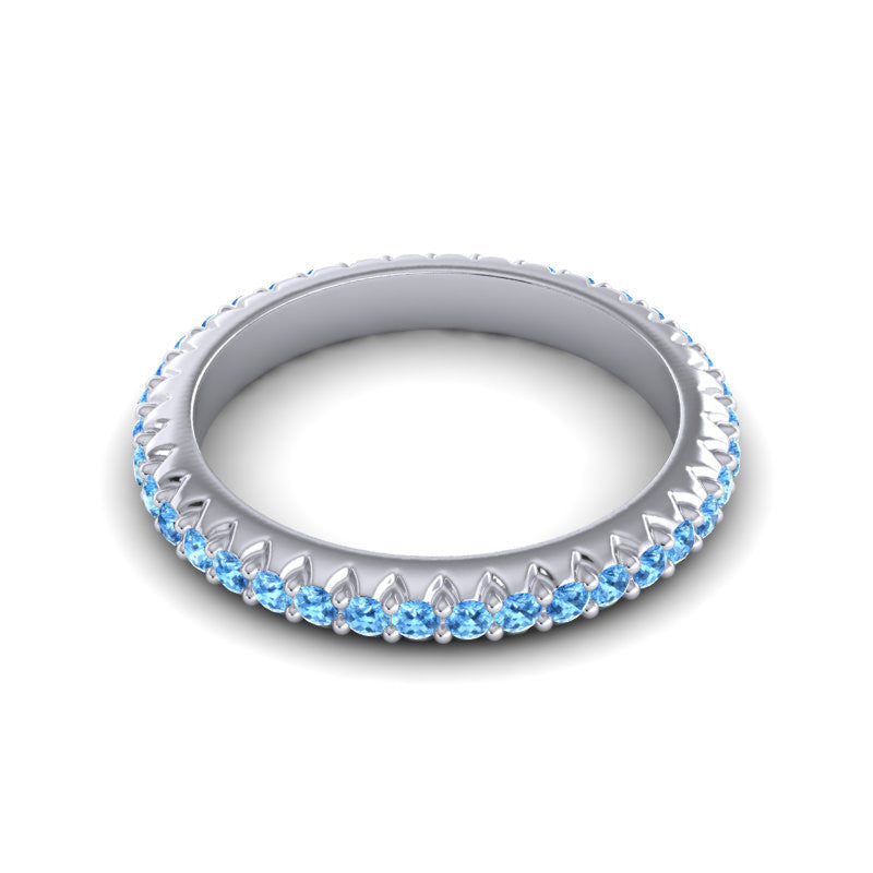 Swiss Blue Topaz Band