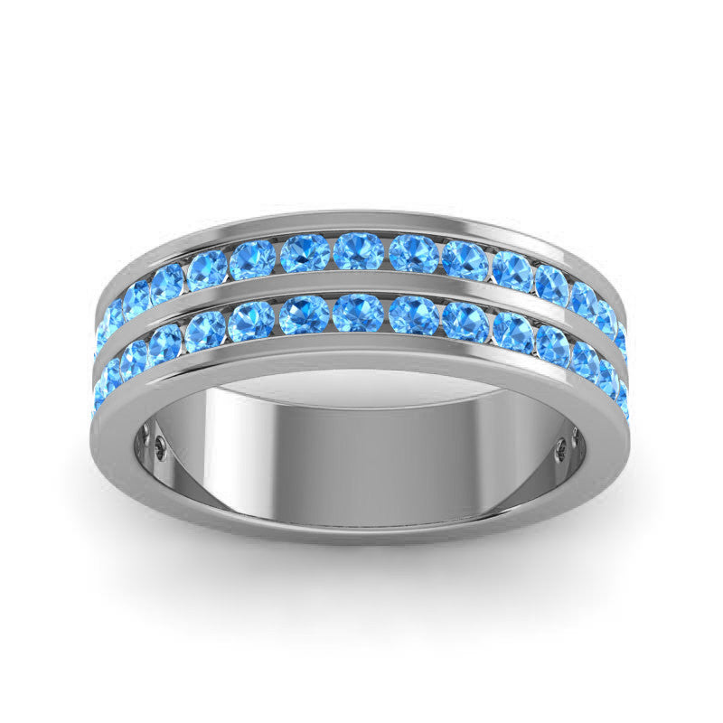 Swiss Blue Topaz Band