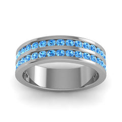 Swiss Blue Topaz Band