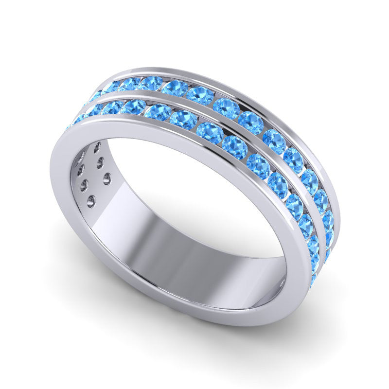 Swiss Blue Topaz Band