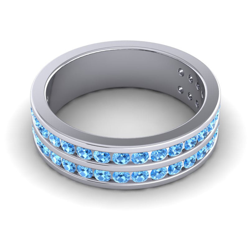Swiss Blue Topaz Band
