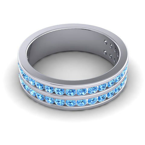 Swiss Blue Topaz Band