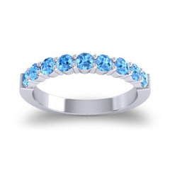 Swiss Blue Topaz Band