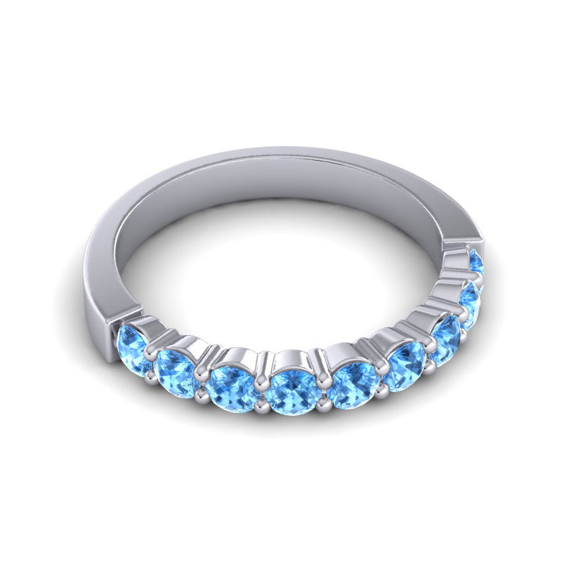 Swiss Blue Topaz Band