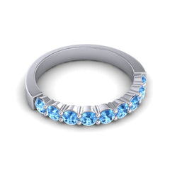 Swiss Blue Topaz Band