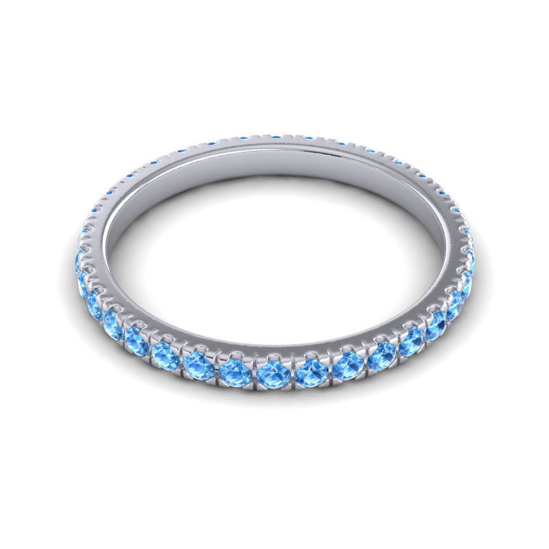 Swiss Blue Topaz Band