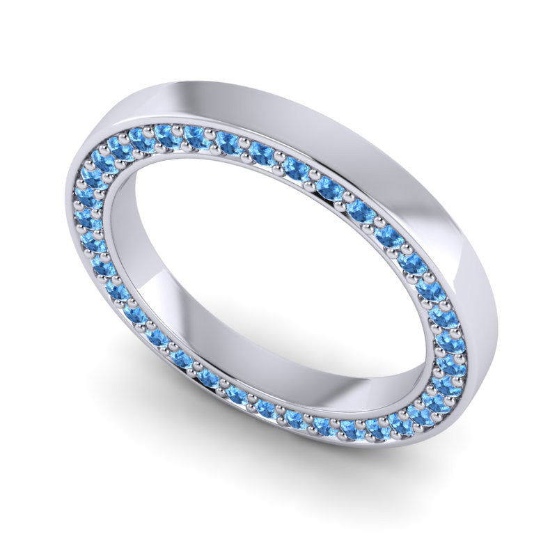Swiss Blue Topaz Band