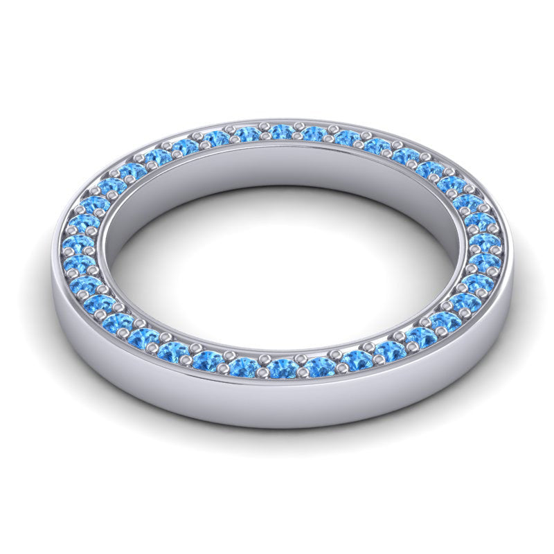 Swiss Blue Topaz Band