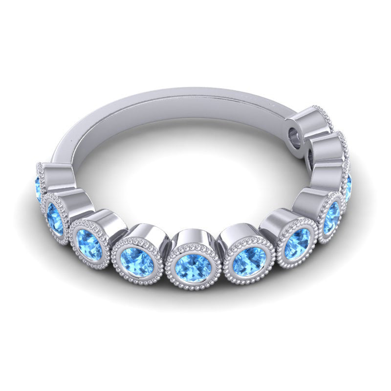 Swiss Blue Topaz Band