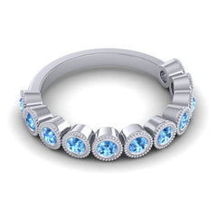 Swiss Blue Topaz Band
