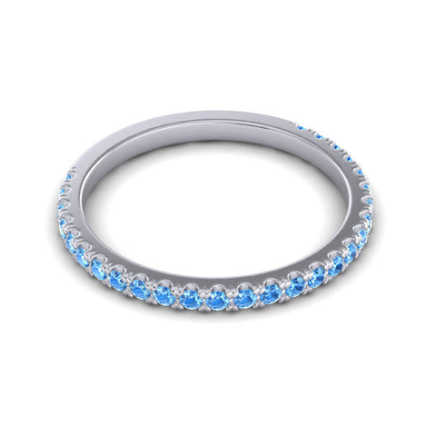 Swiss Blue Topaz Band