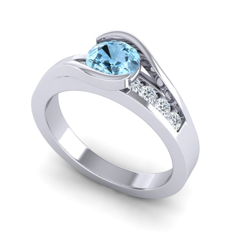 Aquamarine and Diamond