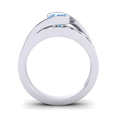 Swiss Blue Topaz and Diamond