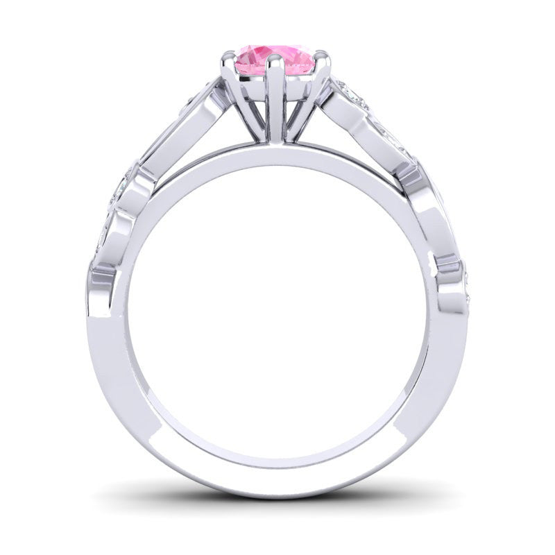 Pink Tourmaline and Diamond