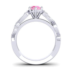 Pink Tourmaline and Diamond