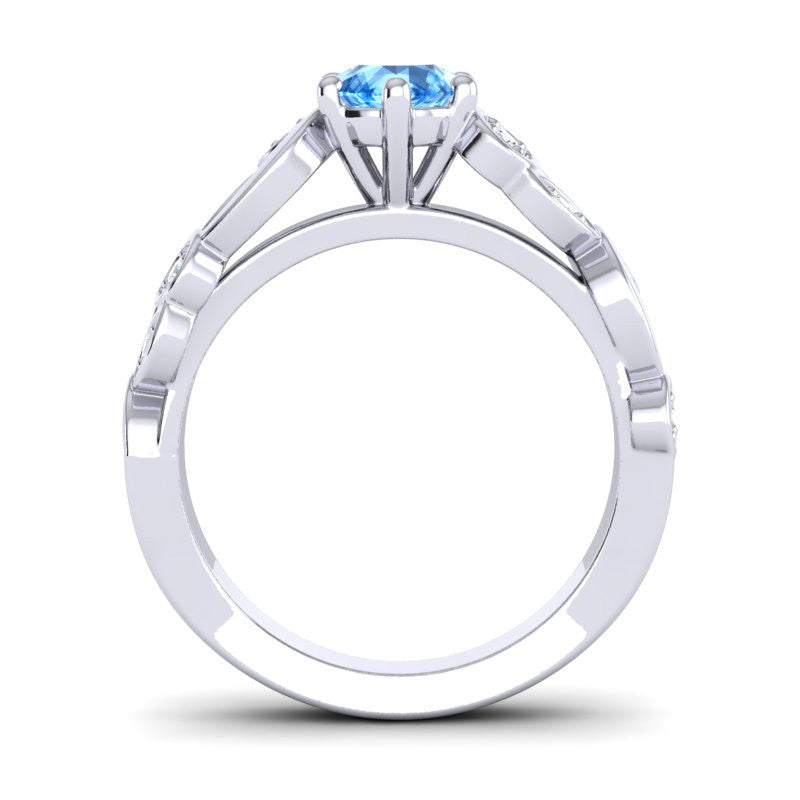 Swiss Blue Topaz and Diamond