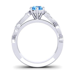 Swiss Blue Topaz and Diamond