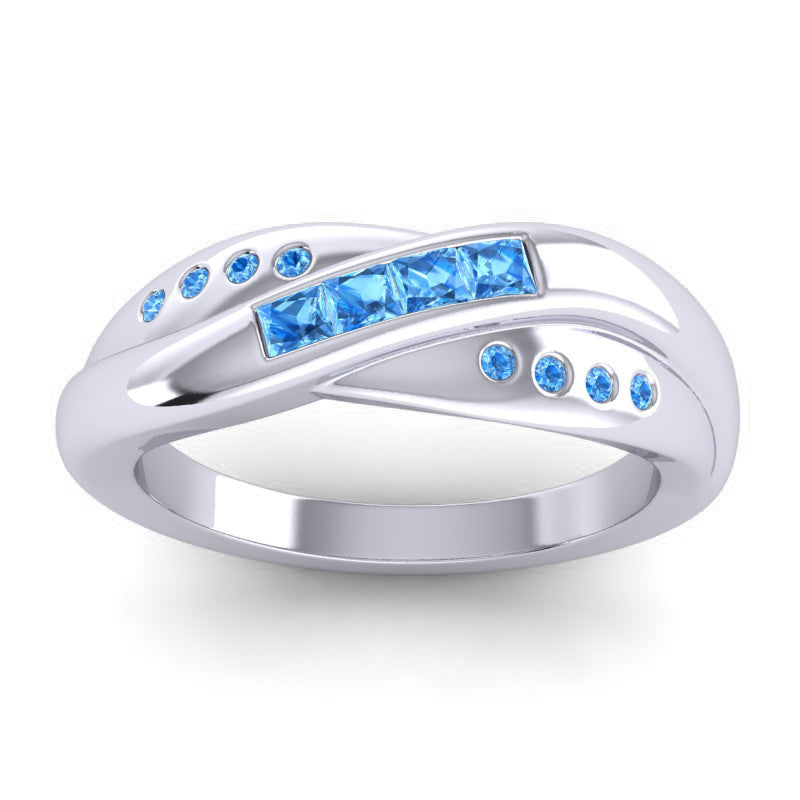 Swiss Blue Topaz Band