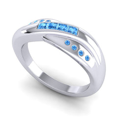 Swiss Blue Topaz Band