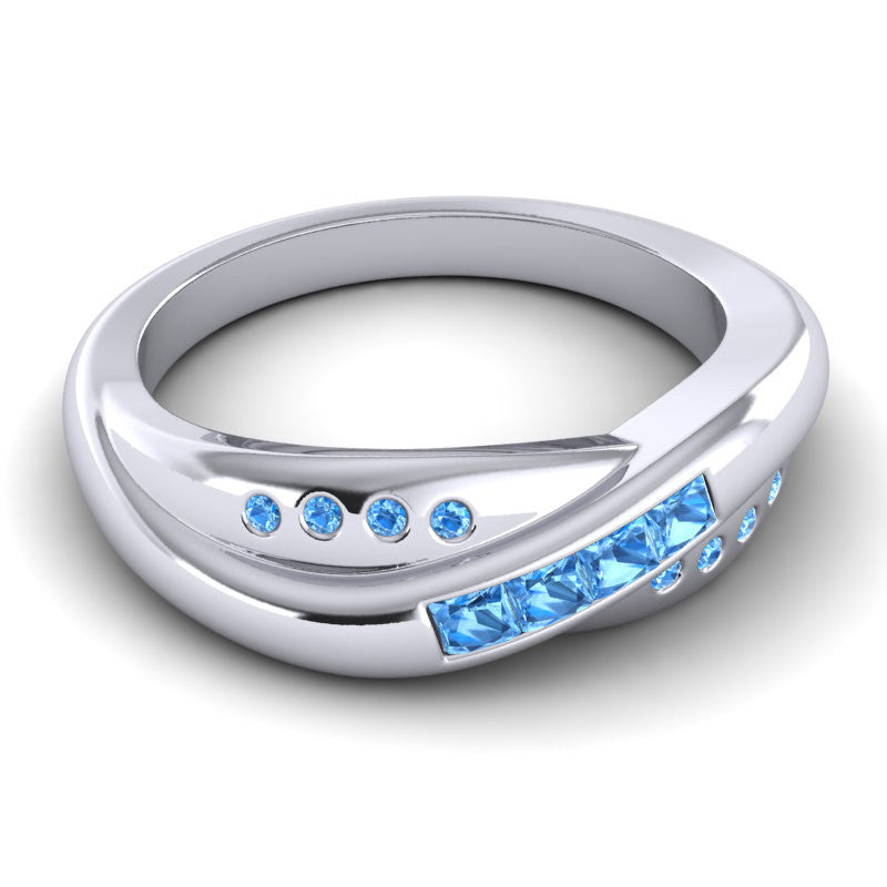 Swiss Blue Topaz Band