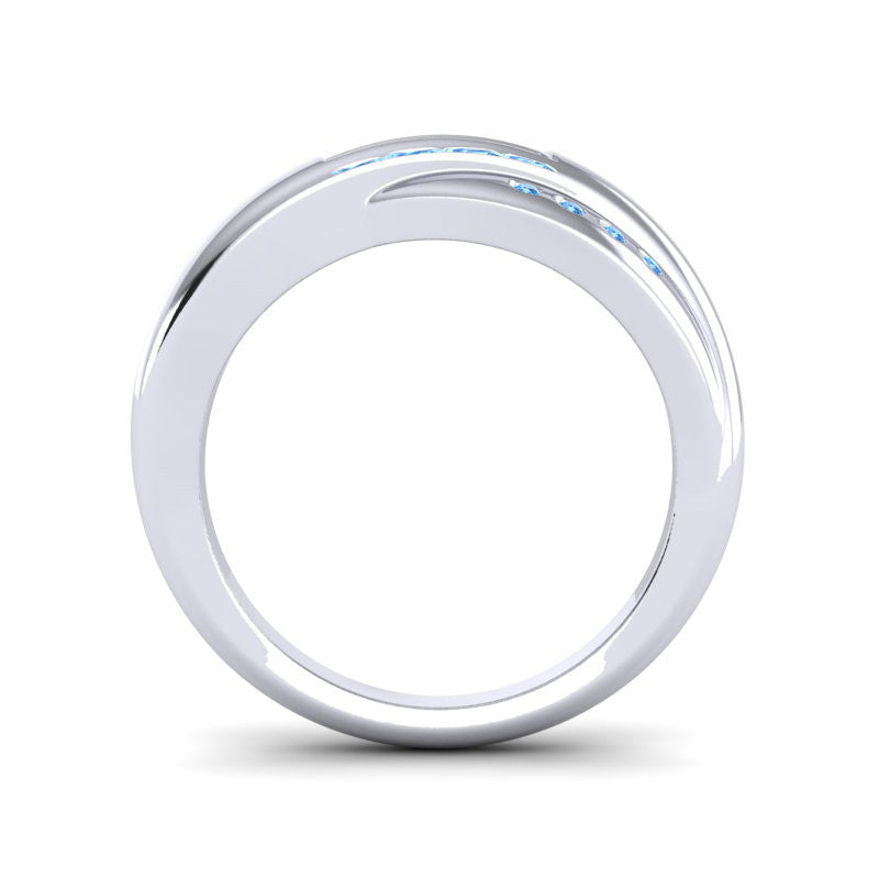 Swiss Blue Topaz Band