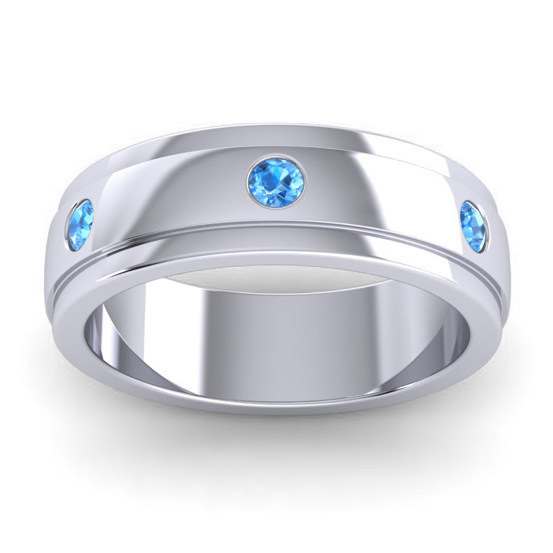 Swiss Blue Topaz Band
