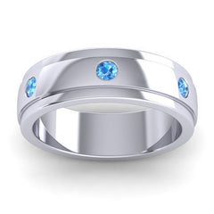 Swiss Blue Topaz Band