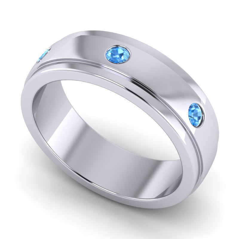 Swiss Blue Topaz Band