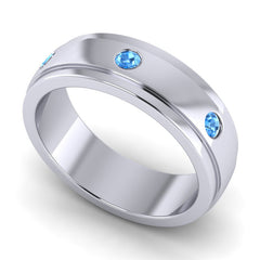 Swiss Blue Topaz Band