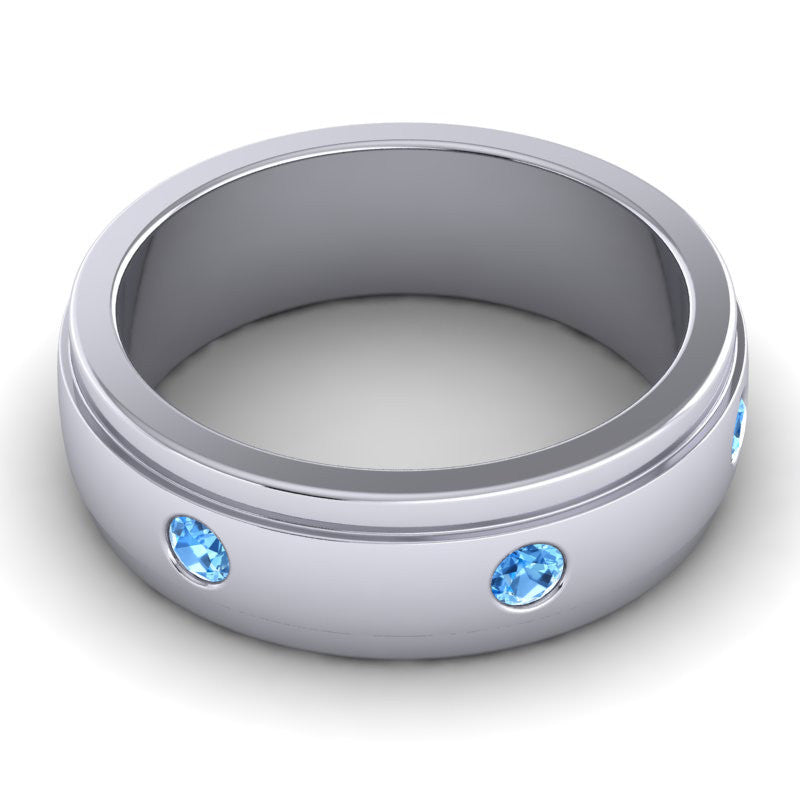 Swiss Blue Topaz Band