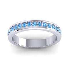 Swiss Blue Topaz Band