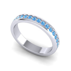 Swiss Blue Topaz Band