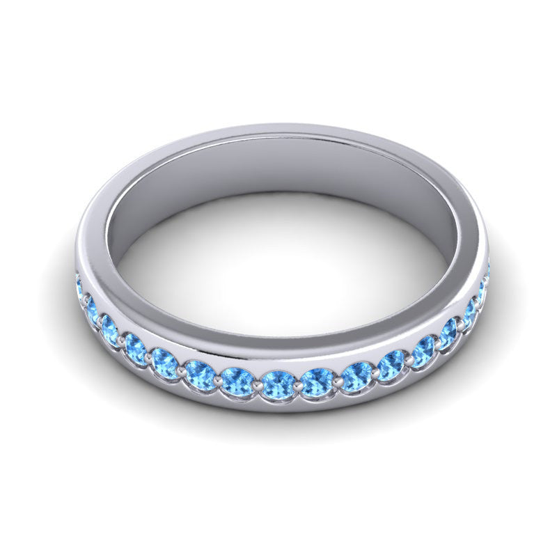 Swiss Blue Topaz Band