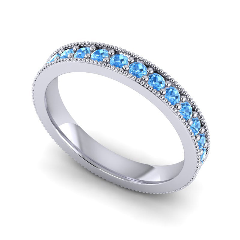 Swiss Blue Topaz Band