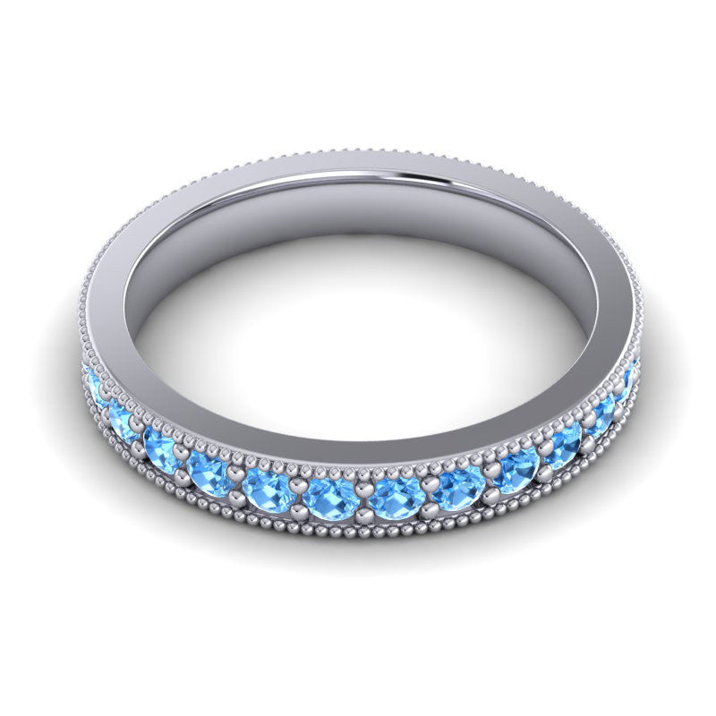 Swiss Blue Topaz Band