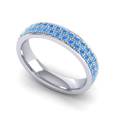 Swiss Blue Topaz Band