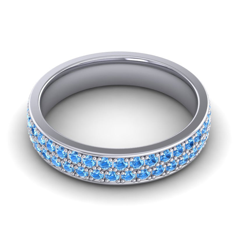 Swiss Blue Topaz Band
