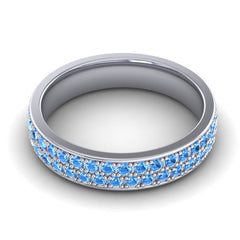 Swiss Blue Topaz Band