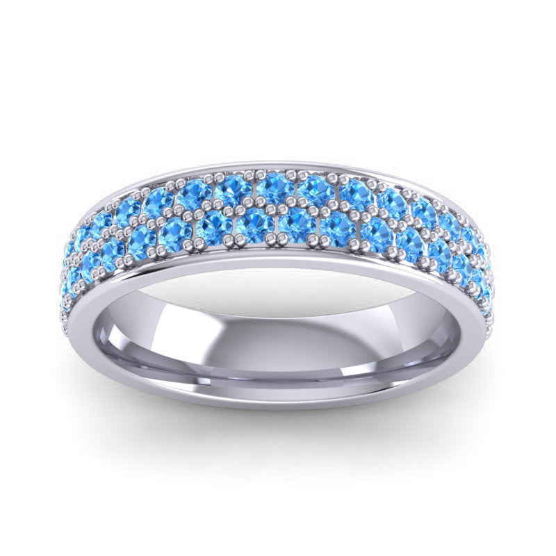 Swiss Blue Topaz Band