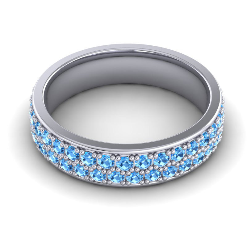 Swiss Blue Topaz Band