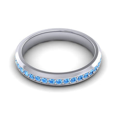 Swiss Blue Topaz Band