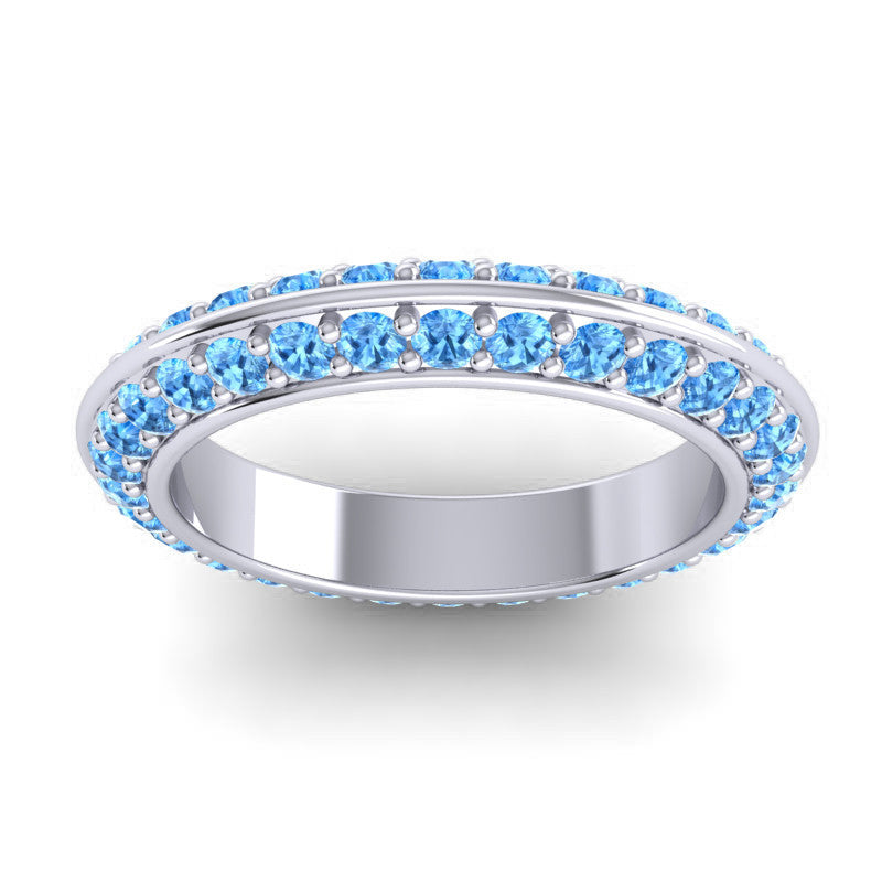 Swiss Blue Topaz Band
