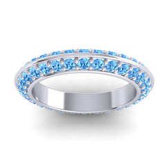 Swiss Blue Topaz Band