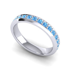 Swiss Blue Topaz Band