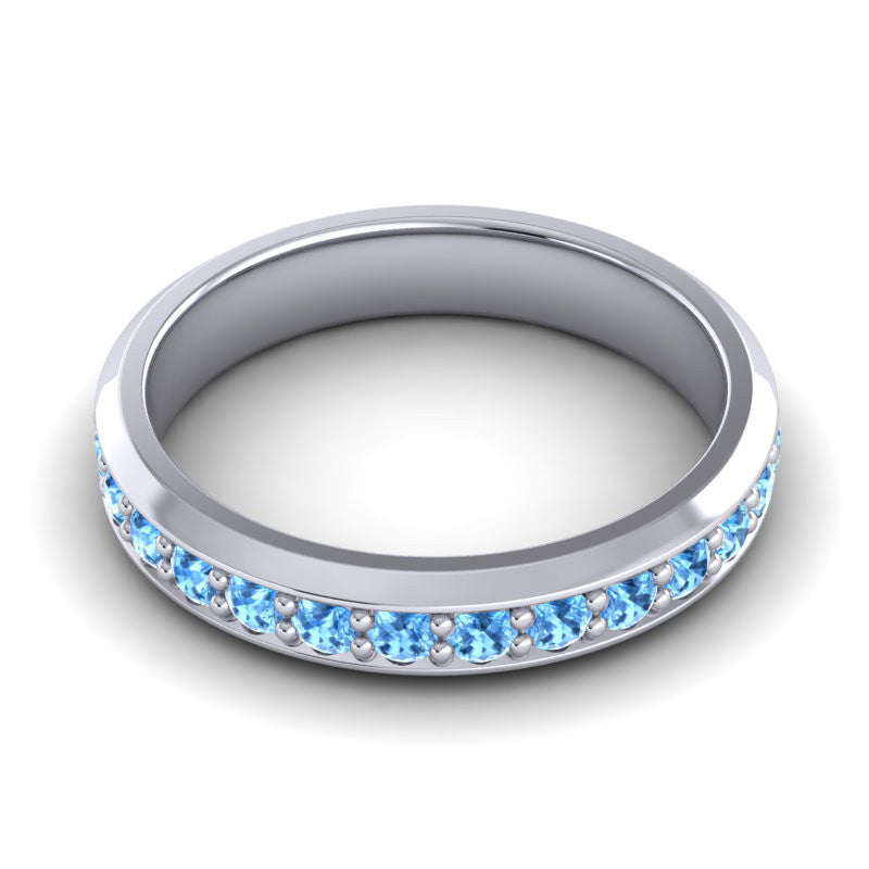 Swiss Blue Topaz Band