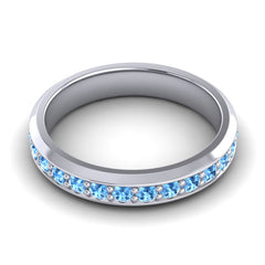 Swiss Blue Topaz Band