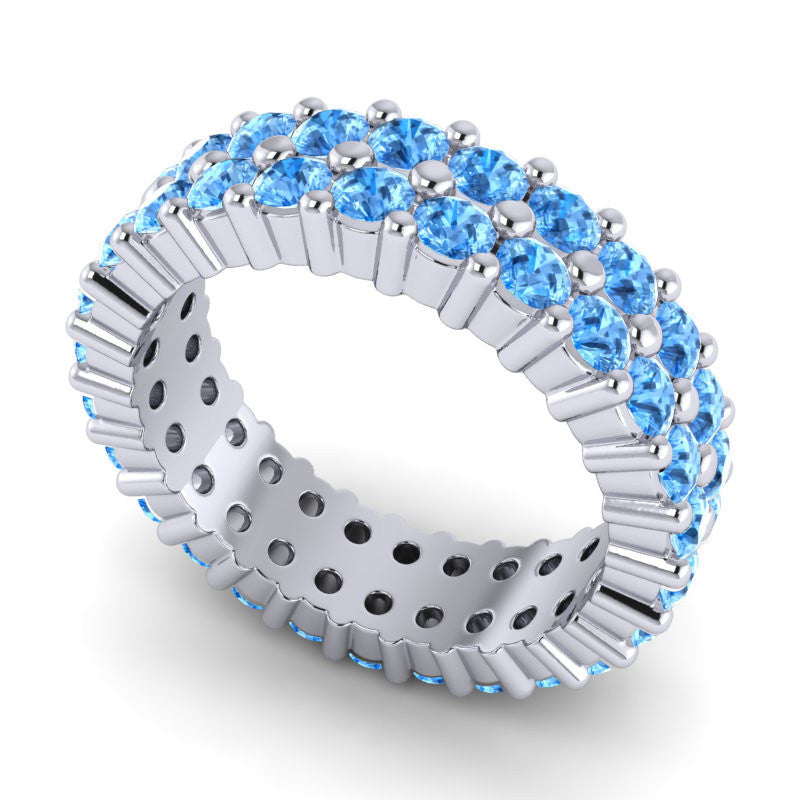 Swiss Blue Topaz Band