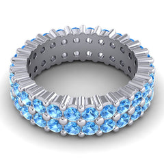 Swiss Blue Topaz Band